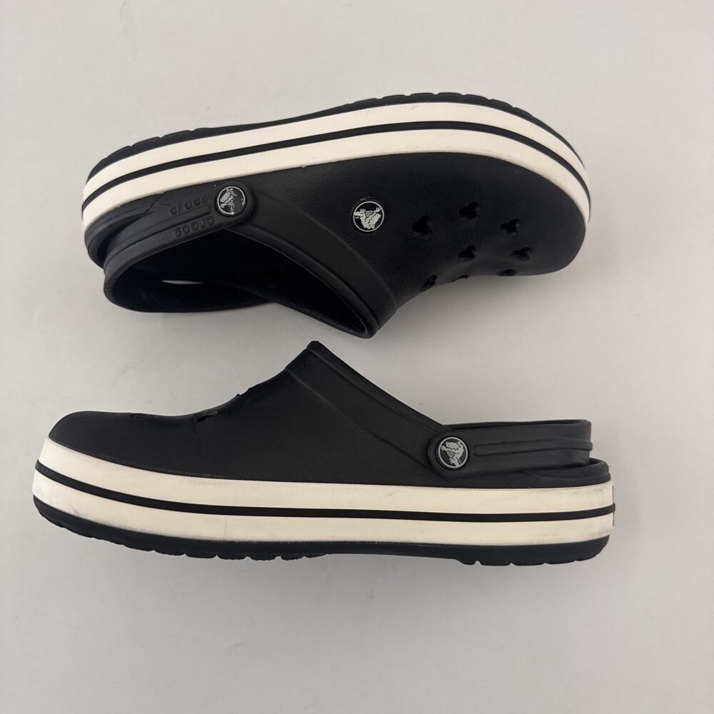 Disney Parks Crocs Mickey Mouse Ears Black Clogs Mens 6 Womens 8 - Picture 3 of 10